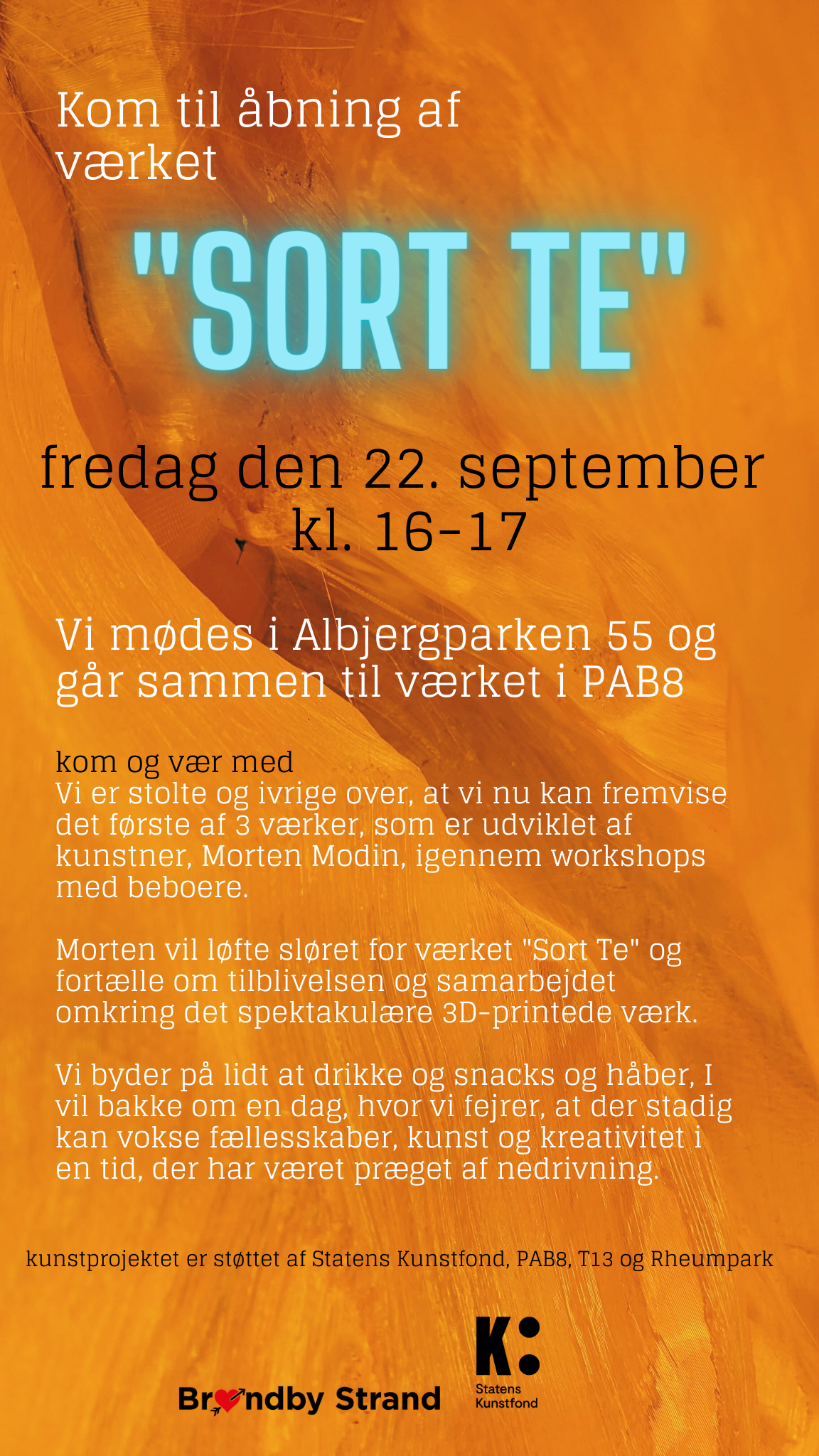 Fernisering af Sort Te kunstværket | Brøndby Strand